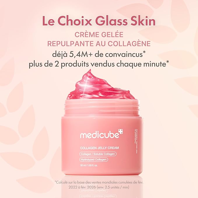 medicube Collagen Jelly Cream- Niacinamide & Freeze-Dried Hydrolyzed Collagen - Boosts skin's barrier hydration and gives 24h Glow & Lifted Look - Korean skincare (1.69 Fl Oz (Pack of 1))