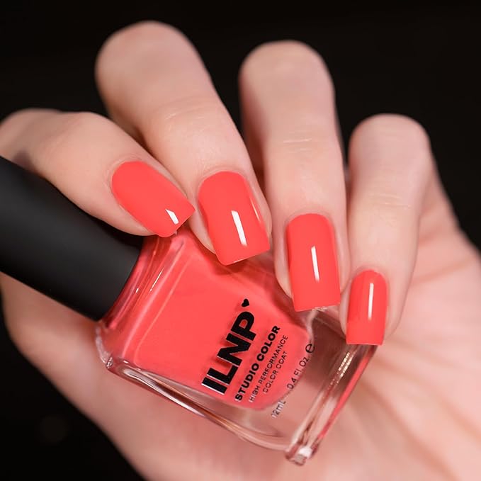 ILNP Summer - Warm Neon Coral Pink Cream Nail Polish
