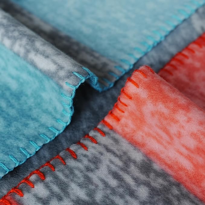 ZYFZCYBL Fleece Blanket Bulk Pack of 6 Cozy Fleece Throw Blankets 50x60 Warm Soft Lightweight Breathable Pet-Friendly for Bed Sofa Camping Wedding Gifts (Multiple Plaid