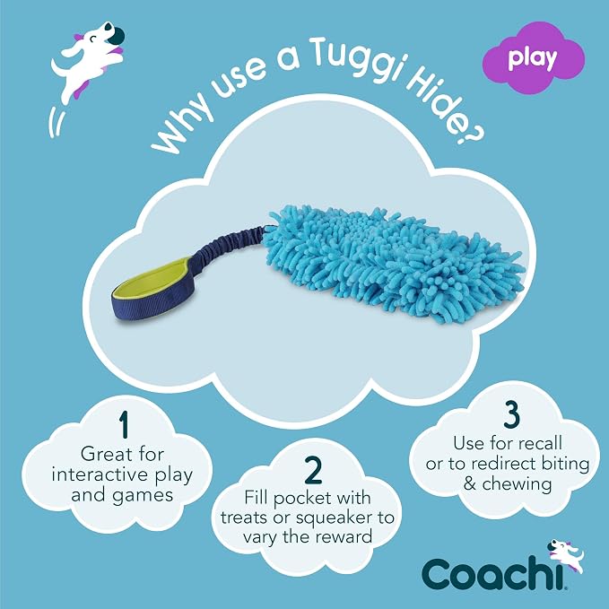 Coachi Tuggi Hide - Interactive Dog Toy for Tug of War & Play