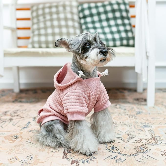 BEAUTYZOO Dog Hoodies Sweater for Large Dogs,Waffle‑Like Laminated Pet Coat | Warm Dog Sweatshirt with Pocket & Leash Hole,Pullover Clothes for Girl Boy Dogs,Stretchy & Easy‑On‑Off,Labrador & Great Danes