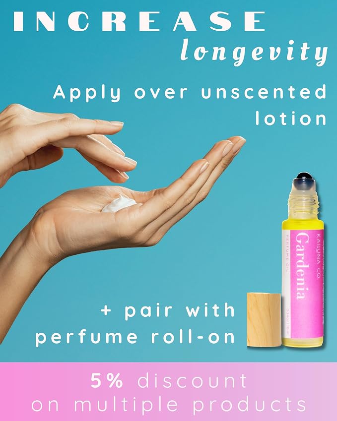Kailuna Co. Gardenia Natural Hair & Body Mist Spray, Pure Essential and Fragrance Oils, Alcohol-Free, Handmade in California, 0.5Fl Oz