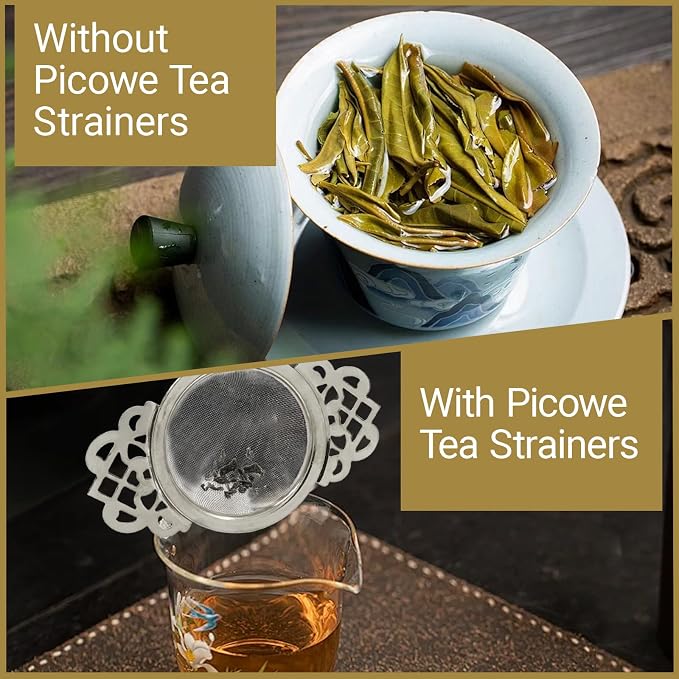 4 Pack Tea Strainer Bowl,Stainless Steel Small Tea Strainers Fine Mesh Loose Tea Infusers,Ideal Tea Filter for 2.5-4 Inch Cup Mouth/Tea Lovers(Silver)