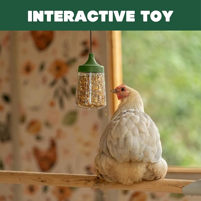Omlet Pendant Peck Toy | Interactive Slow-Feed Chicken Treat Dispenser | Boredom Busting Enrichment for Hens | Holds About 300g of Feed | Encourages Pecking & Foraging | Available in 2 Designs