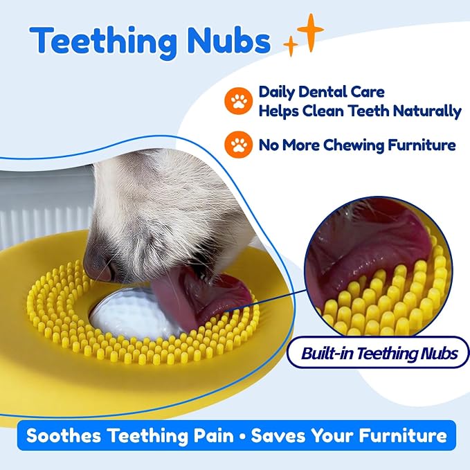 Lick and Roll Bowl for Dogs - Slow Feeder with Rolling Ball, Anxiety Relief
