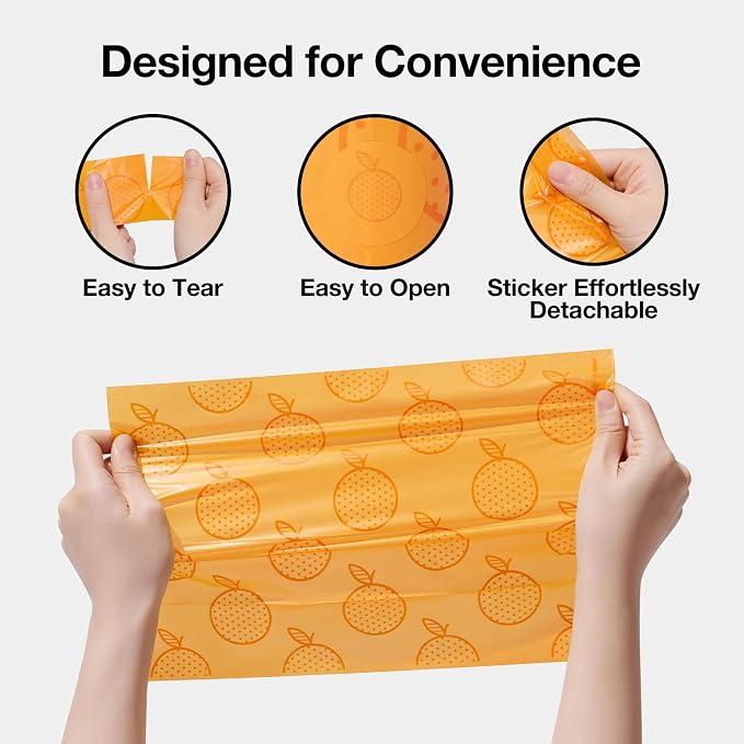 VETRESKA Citrus Scented Dog Poop Bags, 540 Counts, Leak Proof | Extra Thick and Large Pet Waste Bags for Dogs Walking and Cat Litter, 36 Refill Rolls