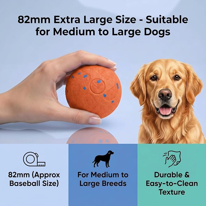 Smart Interactive Dog Bouncing Ball, Thickened ETPU for Aggressive Chewers