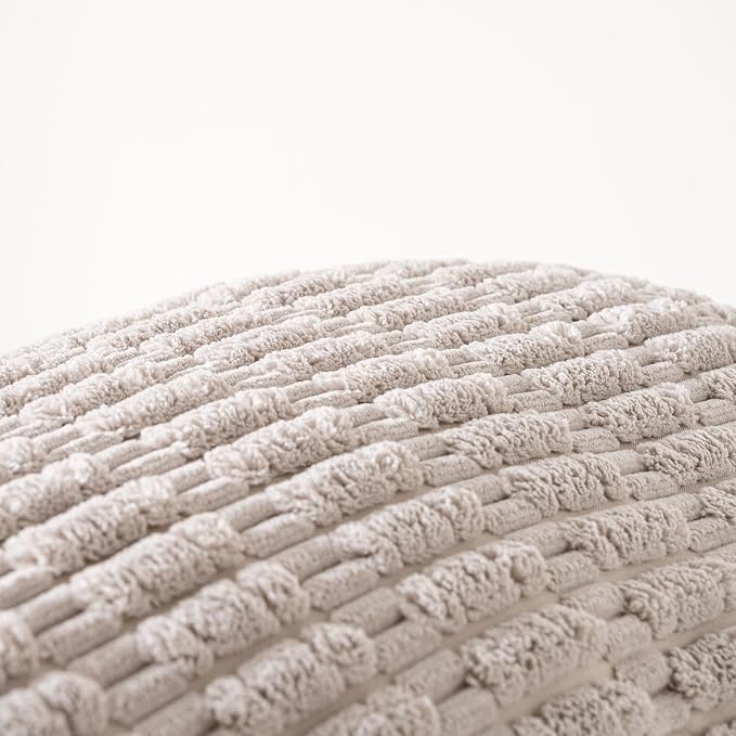 Fancy Homi Decorative Throw Pillow Covers for Bed Couch Bedroom Bench, Soft Corduroy Solid Pillow Case, Rustic Farmhouse Boho Room Decor,54" x 20" (Pack of 1),Taupe