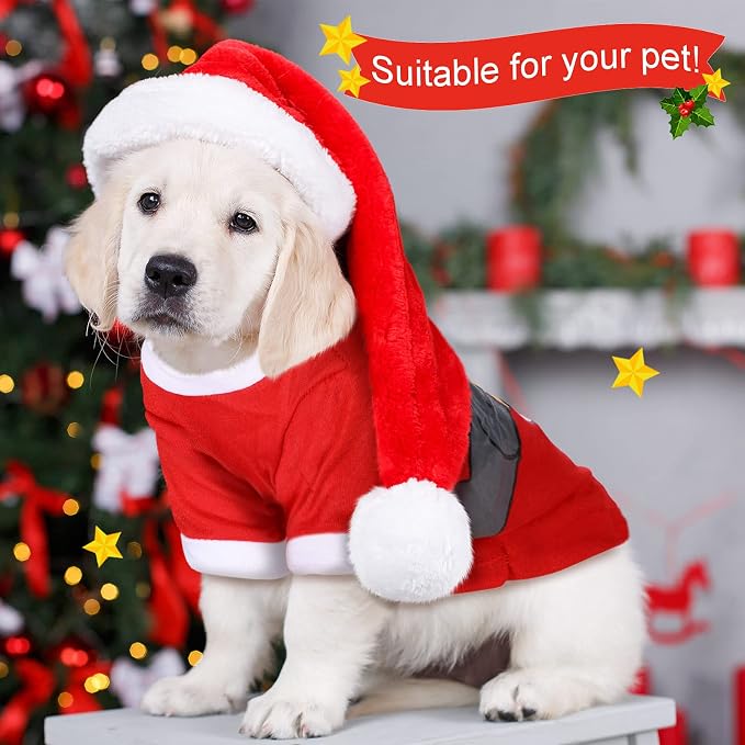 5 Pack Christmas Dog Shirts Christmas Santa Pet Clothes, M Fits 5-8 Lbs | Soft Fabric Xmas Snowman Costume, Winter Puppy Outfit for Dogs Cats Pet, Festive Holiday Party Apparel, Cozy Christmas Shirts