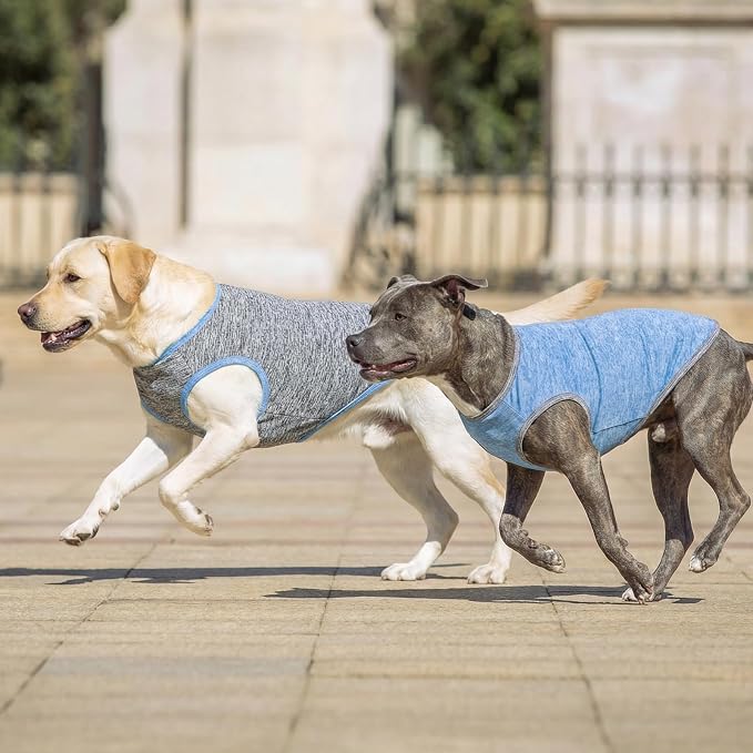 KYEESE 2Pack Dog Shirt for Large Dogs Sun Protection Tank Top for Summer | Reflective for Safety, Lightweight & Breathable, Shedding Control, Skin-Friendly for Sensitive Dogs, Easy On/Off, Quick Dry