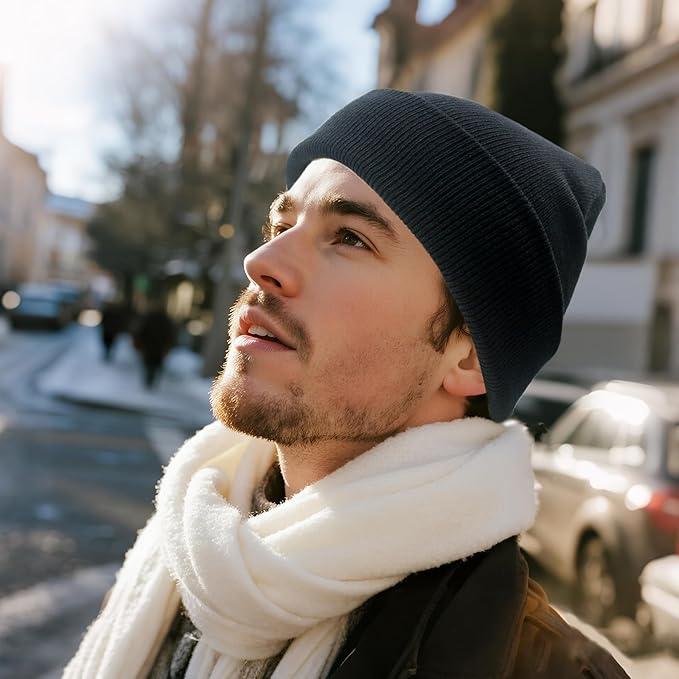 PFFY Unisex Beanie Hats for Men Women Knit Winter Beanies