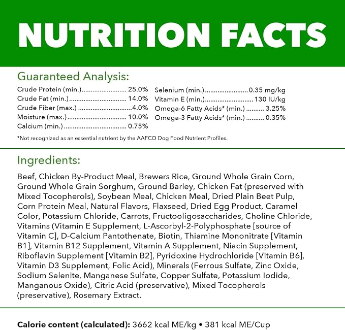 IAMS Proactive Health Adult Minichunks Dry Dog Food, Beef & Rice, 38.5 lb | Real beef #1 ingredient, no fillers or artificial flavors, glucosamine & chondroitin, supports bones, joints & muscles