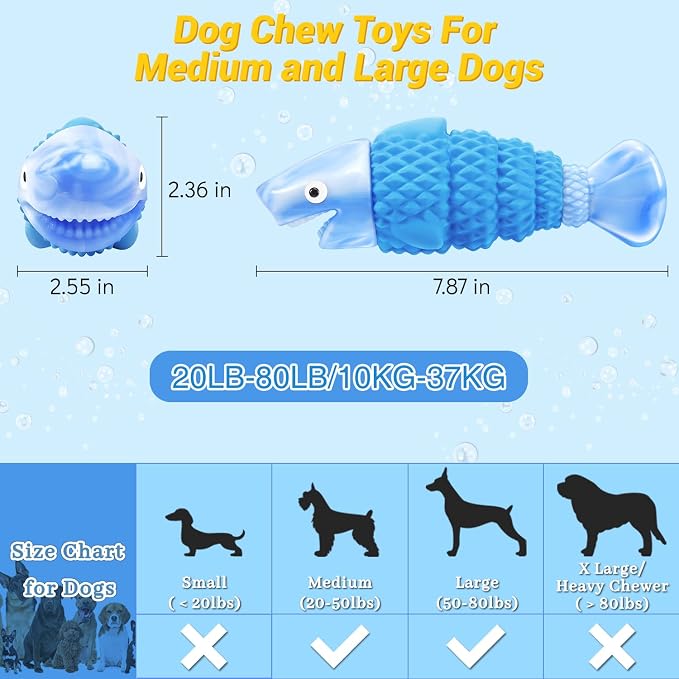 WinTour Tough Dog Toys for Aggressive Chewers, Indestructible Dog Chew Toys