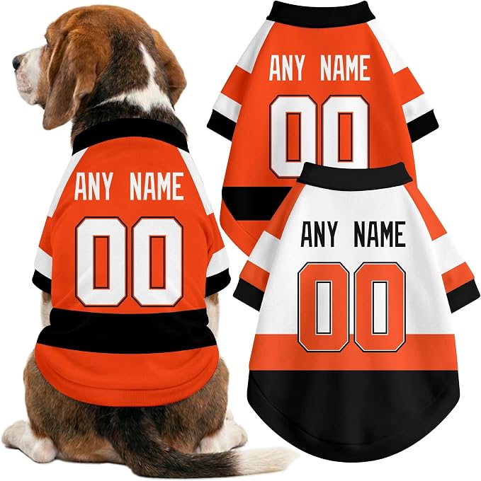 Philadelphia Dog Clothes Personalized Pet T Shirt for Dogs Gift | Custom Name Number Jersey Style Pet Shirt for Dog