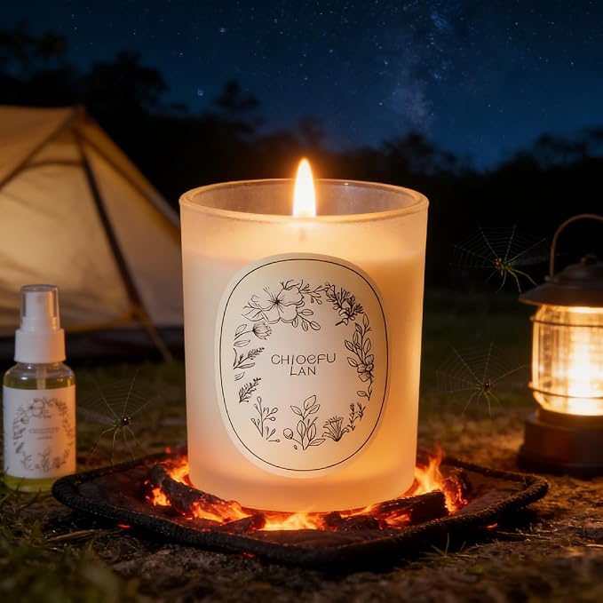Scented Candle, Round Frosted Atmosphere, Suitable for Home 3-in-1 Set (Gardenia/Jasmine/Osmanthus)