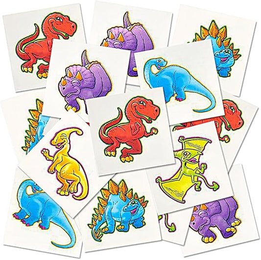 ArtCreativity Dinosaur Individual Temporary Tattoos for Kids, Bulk Pack of 144, Non-Toxic 2 Inch Pre-Cut Dino Tattoos, Dinosaur Birthday Party Favors and Goodie Bag Stuffers for Boys and Girls