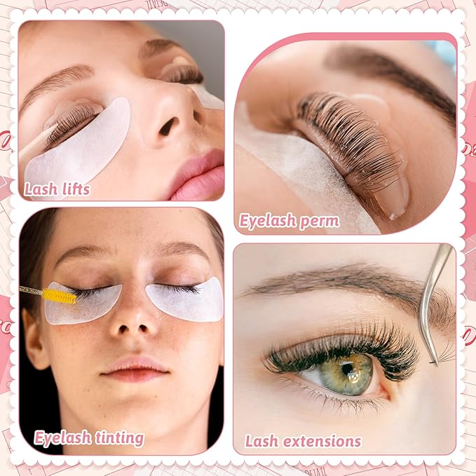50 Pairs Eye Patch Eyelash Extension Lint Free Hydrogel Eye Patches Under Eyes Gel Pads for Eyelash Extension Supplies