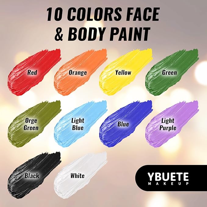 Black Oil Based Face Body Paint Stick, Non-toxic Full-coverage Face Painting for Halloween Skeleton Zombie Joker Vampire Goth Cosplay Makeup, Waterproof Cream Black Body Painting for Adults