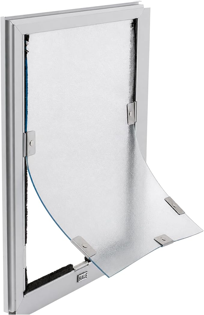 Screen Cat & Dog Doors | Single Flap | 1/2" Frame Screen Doors ONLY | Skilled Install Required | Heavy Frame of Extruded Aluminum | Steel Reinforced Corners | Fresh Air in, Bugs Out! | Hale Pet Door