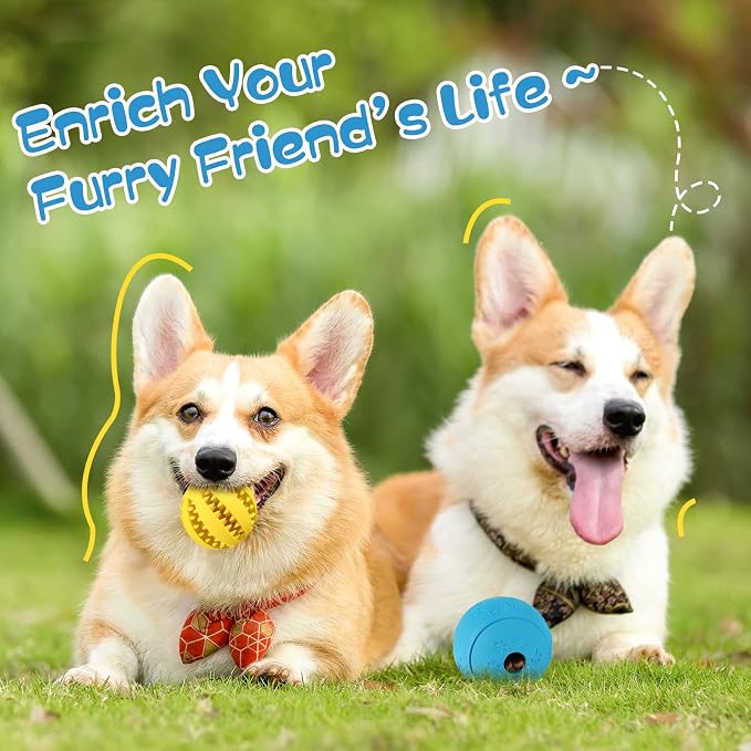 HIPPIH Dog Puzzle Toy 2 Pack, Interactive Dog Toys for Treat Dispensing