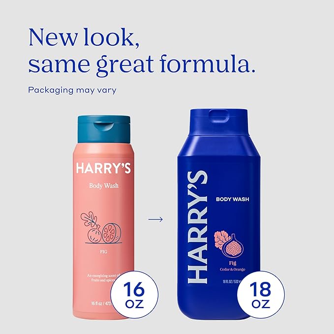 Harry's Men's Body Wash - Fig - (3 Pack) 18 fl oz - Shower Gel for Men - No Parabens, Sulfates, or Dyes