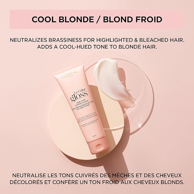 L'Oreal Paris Le Color Step Hair Toning Gloss,Cool Blonde,4 Ounce,(Pack of 12)