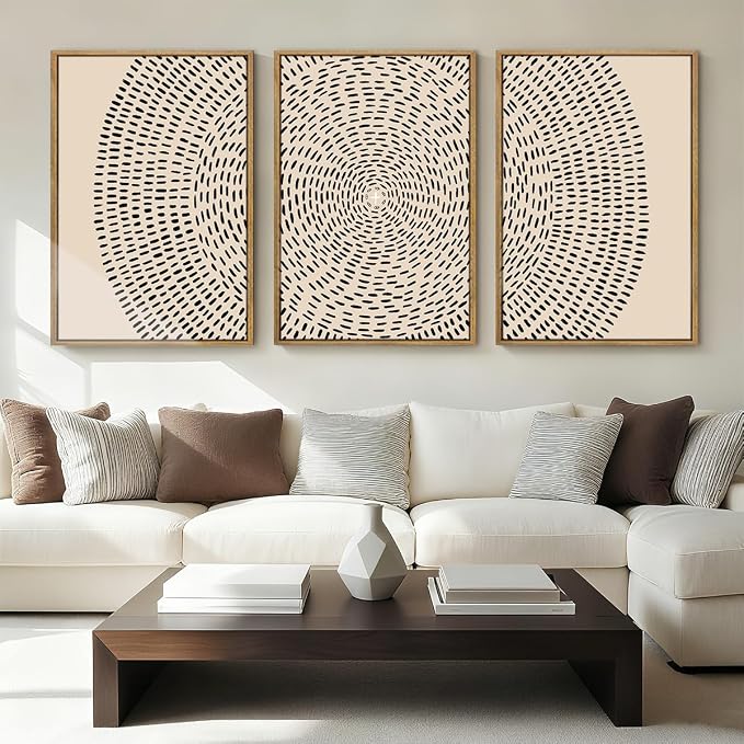 ANHUIB Jesus Wall Art 16x24 Inch Jesus Feeds The 5000 Canvas Wall Art Set of 3 Framed Easter Christian Wall Decor Modern Abstract Art Print for Living Room Bedroom Office