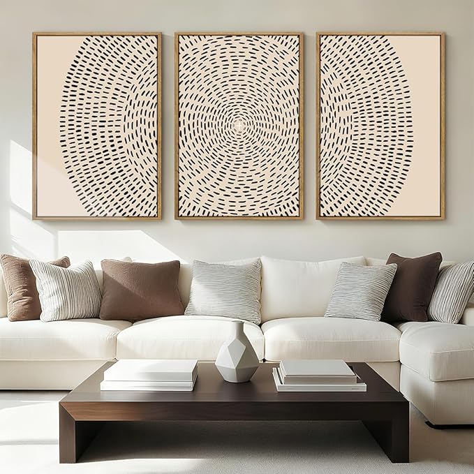 ANHUIB Large Jesus Wall Art 24x36 Inch Jesus Feeds The 5000 Canvas Wall Art Set of 3 Framed Christian Wall Decor Modern Abstract Art Print for Living Room Bedroom Office Home
