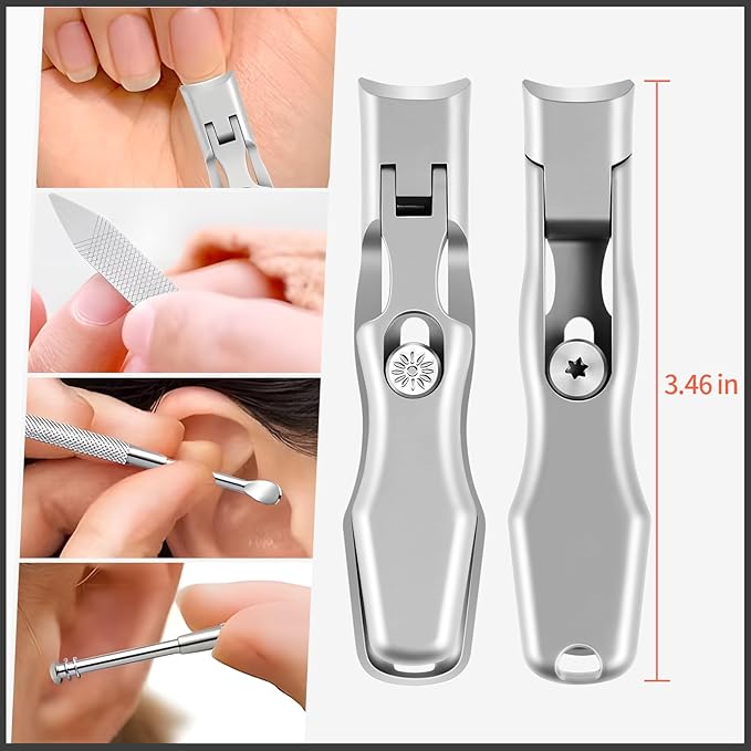 Stocking Stuffers Gifts for Men Adults Seniors, Nail Clippers with Catcher, Christmas Gifts for Men Dad Boyfriend Teens Him, Heavy Duty Clipper with Safety Lock for Mens Women Seniors
