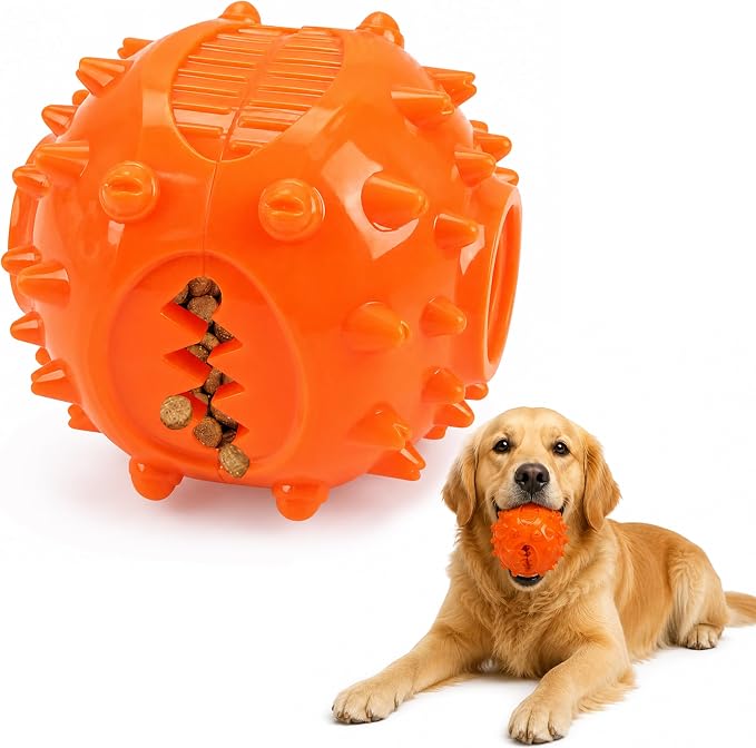 PETZY Dog Treat Dispenser Toy, Interactive Puzzle Feeder for Mental Stimulation, Enrichment Activity, Slow Feeding Game, Boredom Buster, Cognitive Training, Reward Ball for Puppies & Adult Pets