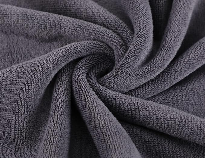 Microfiber Gym Towels Bigger Size Super Soft for Exercise Fitness, Sports, Workout, 380-GSM 15-Inch x 31-Inch Quick-Drying Towels (Blue-Pink-Grey, 3 Pack)