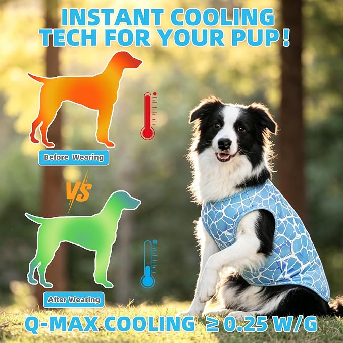 Cooling Sunblock Dog Clothes for Large Dogs,2 Pack UPF50+ UV&Insect Protection Quick Dry Dog T Shirts for Outdoor,Anti-Hair Loss Breathable Sleeveless Pet Vest Tank Tops,Ice Cube&Coconut,XL