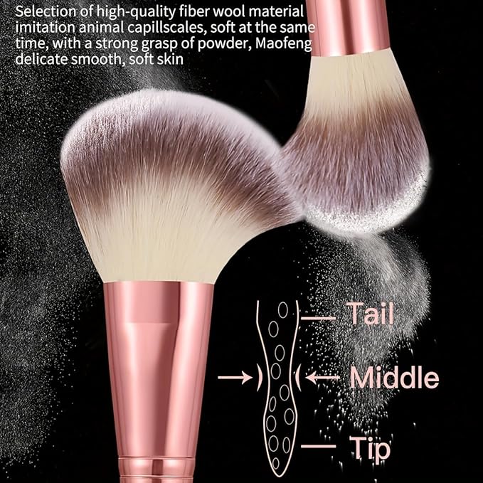 HGHDBT 70Pcs Pink Makeup Brushes Set Professional Makeup Kit Multi-functional Makeup Tool Set with Case Facial Makeup Accessories, Foundation Makeup Brush Kit Eye and Face Make up Brushes & Tools