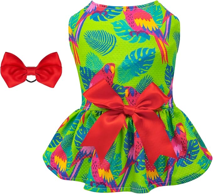 CuteBone Dog Mesh Dress Puppy Sundress Pet Outfit Summer Fashion for Small Dogs Girl Cat Clothes