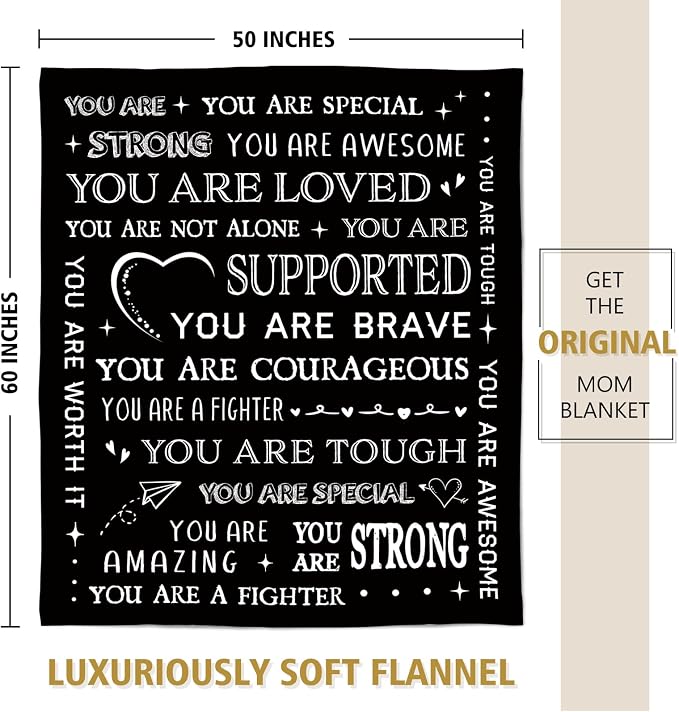 Gifts for Women or Men- Get Well Soon Blanket | Thinking of You Gift for Dad Grandpa Brother Friend Coworker, Feel Better After Surgery Gift for Sick, 60'' x 50''