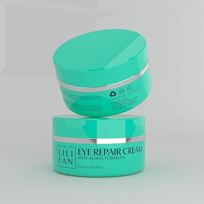 Dr Lili Fan Probiotic Eye Repair Cream. Reduces Fine Lines, Wrinkles, Dark Circles, and Puffiness with No Oily Residue. 0.5 fl oz