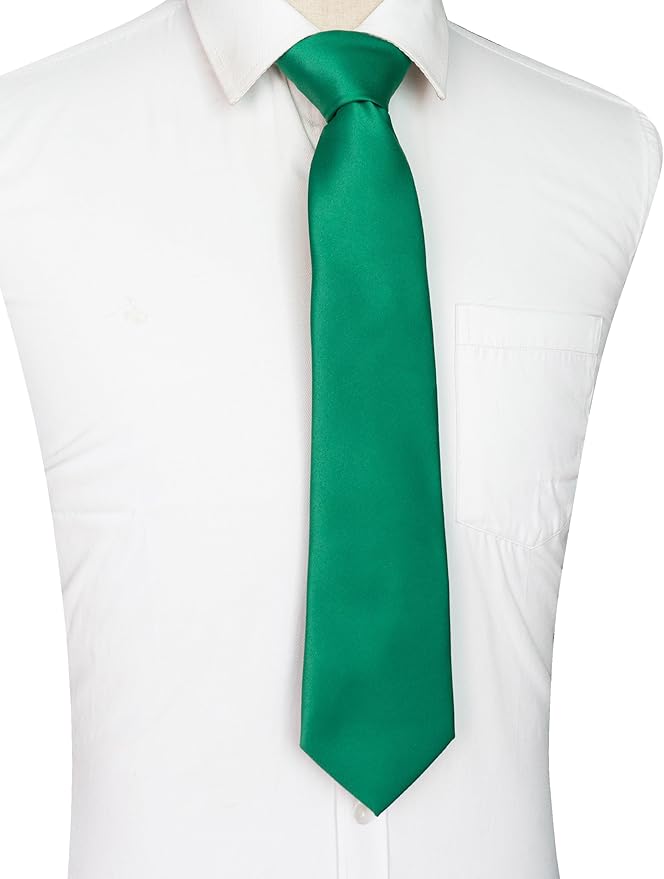 JEMYGINS Solid Color Tie Mens Necktie for Business and Wedding