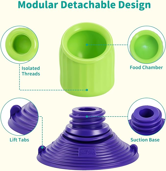 Freezable Dog Licking Toy Set with Suction Cup & Silicone Treat Mold