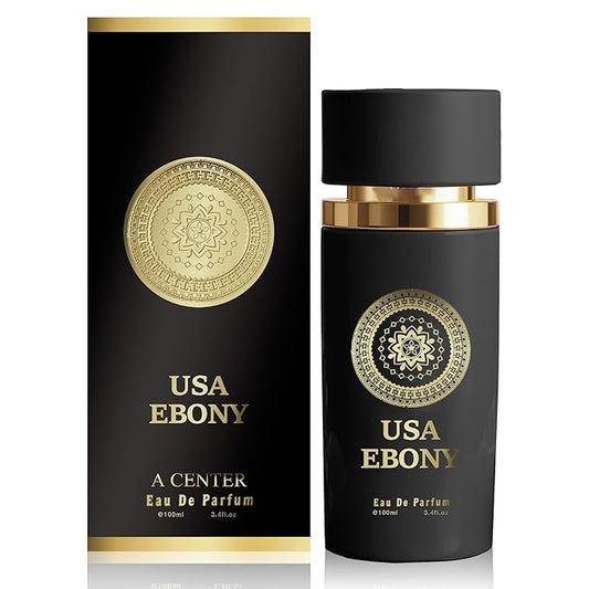 A CENTER USA EBONY Cologne for Men/Eau de Parfum Natural Spray 3.4 Fl Oz Perfume for Men Suitable for All Skin Type Fragrance Daily Used