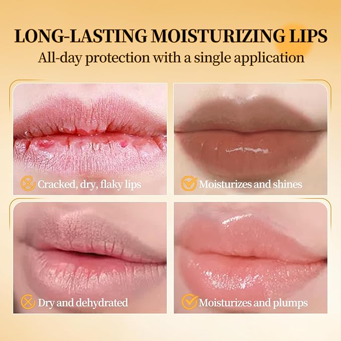 Dulele 2PCS Tinted Lip Balm Honey Lipstick Set, Black and Pink Honey Lipstick, Moisturizing Jelly lipstick Lip Care for Repairing Dry Lips