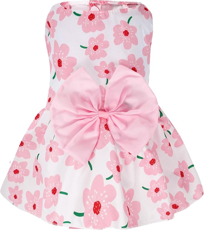 choyaxo Floral Dog Dress Cute Dog Skirt Pet Dress Summer Pet Clothes for Puppy Small Cats