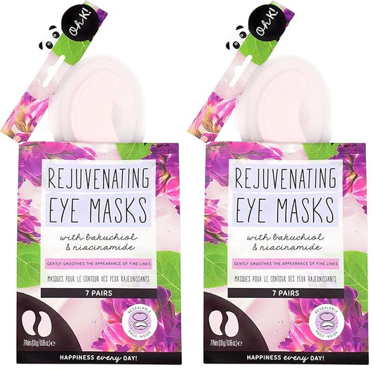 Oh K! Eye Mask - Rejuvenating - Hydrating Under Eye Patches - Depuffing Undereye Patches with Niacinamide - Hydrogel Mask for Dark Circles - 7 Pairs (Pack of 2)