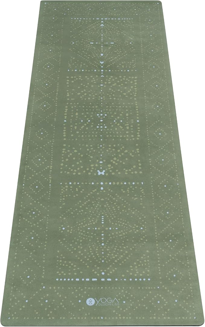 YOGA DESIGN LAB | The Combo Yoga Mat | 2-in-1 Mat+Towel | Eco Luxury | Ideal for Hot Yoga, Power, Bikram, Ashtanga, Sweat | Studio Quality | Includes Carrying Strap!