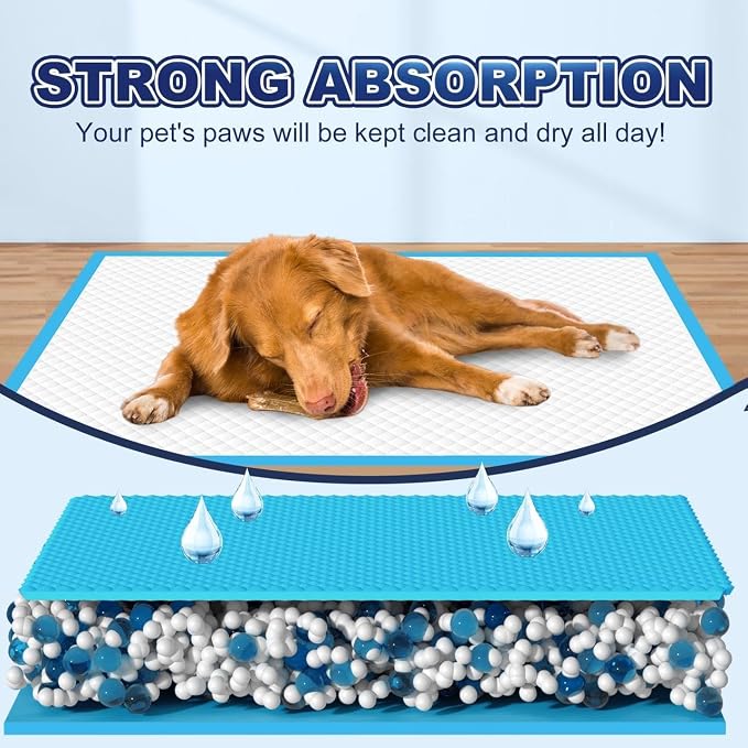 Puppy Pads XL 100 Count, Dog Pee Pads Extra Large, 34"x28" Pee Pads for Dogs, X-Large Disposable Dog Training Pads Super Absorbent&Leak-Proof, Crate Potty Piddle Pads for Doggy, Pet Supplies