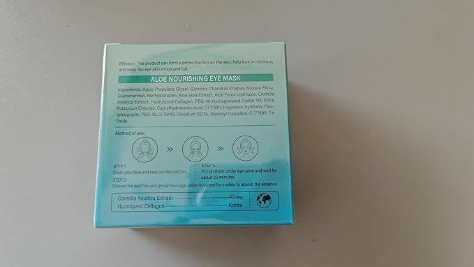 Aloe Vera Under Eye Gel Patches – Cooling Hydrating Eye Pads with Aloe, Refreshing Under Eye Mask for Sensitive Skin