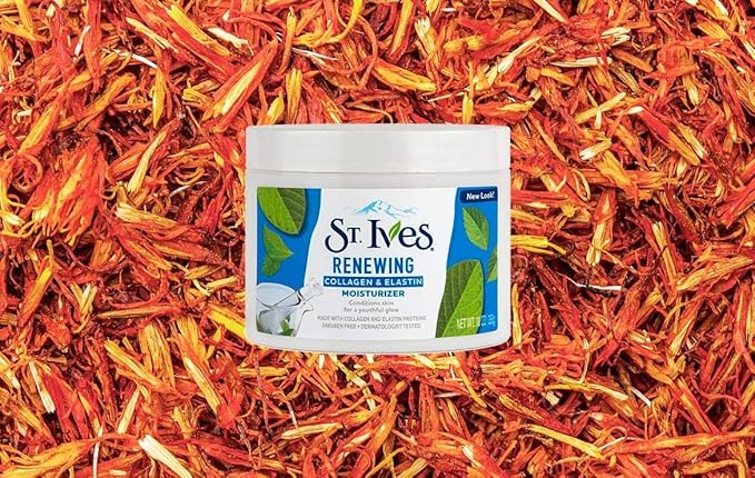 St. Ives Face Moisturizer Cream, Collagen and Elastin, Renewing Facial Moisturizer for Women, Paraben Free, Dermatologist Tested Daily Moisturizing for Dry Skin Cruelty Free, 10 oz (Pack of 2)