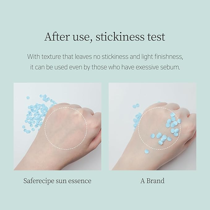 PESTLO Saferecipe Sun Essence SPF 50+ PA++++ 1.69 Fl Oz 100% Mineral - Korean Sunscreen, Non-greasy, Light-weight, Dual-Function, Moisturizing Sunblock