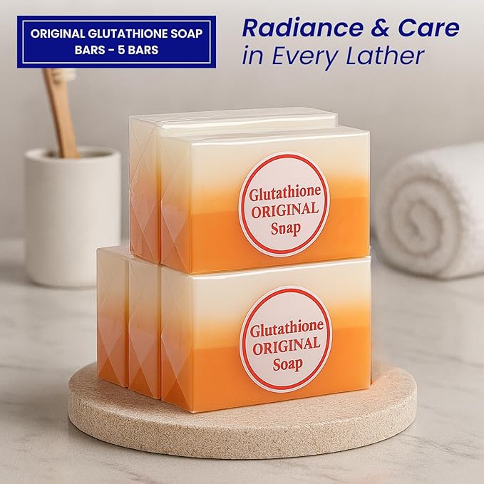 Relumins Glutathione Soap Bars – Holidays Deep Cleansing & Hydrating Soap for Smooth, Refreshed Skin – Gentle Exfoliating Formula with Kojic for Face & Body – 5 x 150g Bars