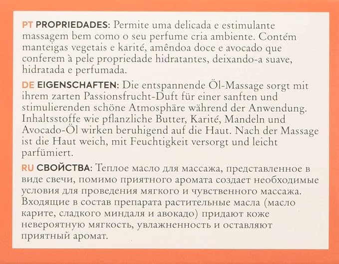 Beauty Image Passion Fruit Hot Oil Body Massage Candle