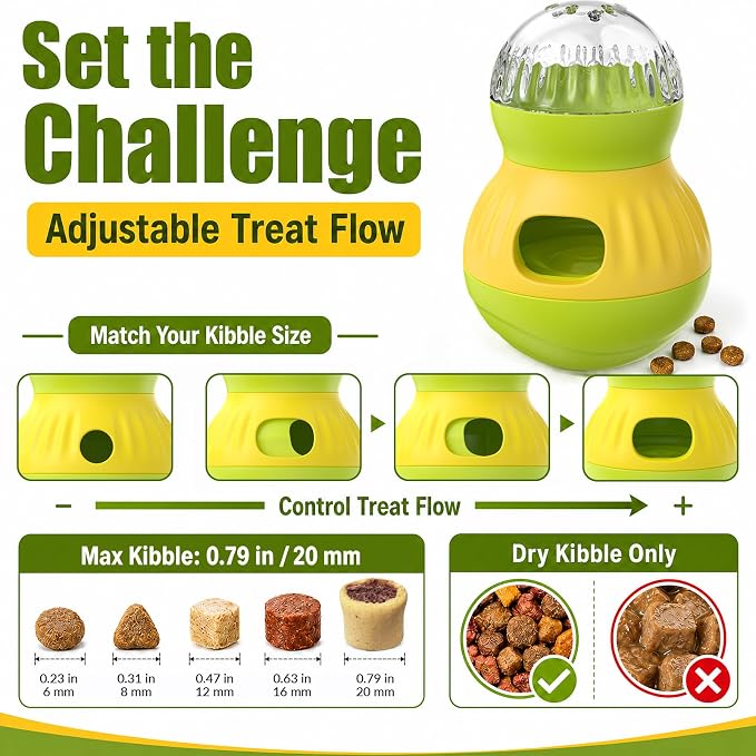 Dog Treat Dispensing Puzzle Toy Puppy Interactive Toys Slow Feeder